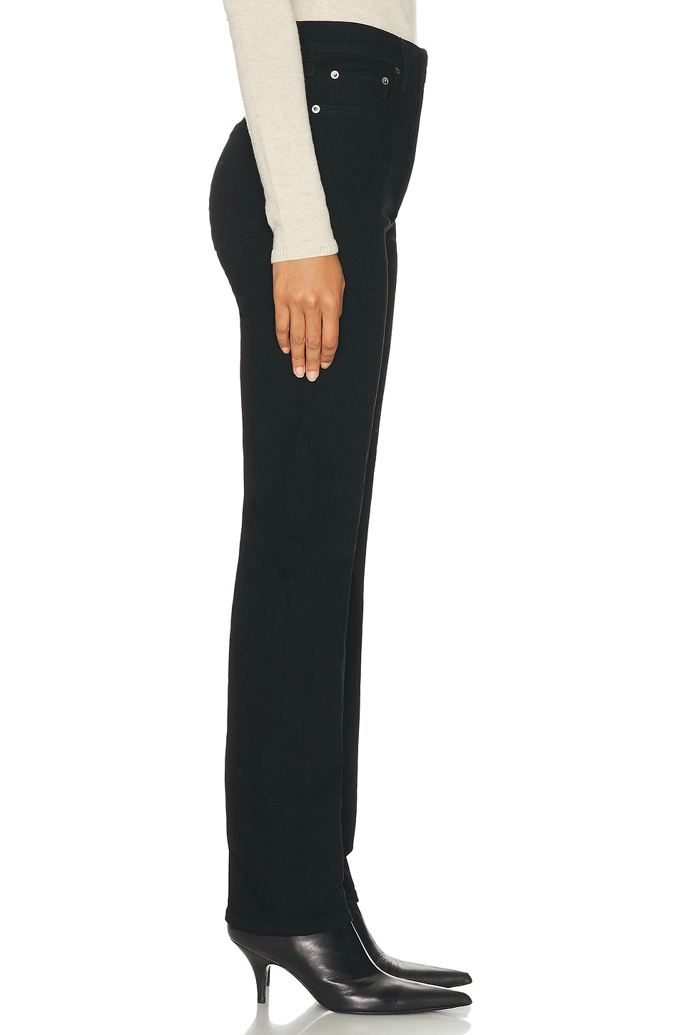 90s Pinch Waist Long High Rise Straight Jeans - 3
