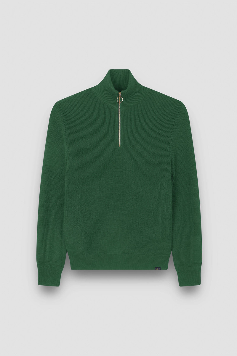 TECH WOOL HALF ZIP SWEATER 1