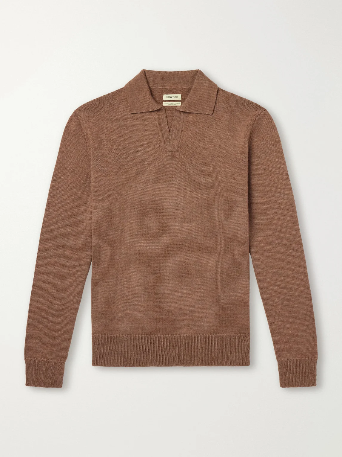 Merino Wool Polo Sweater - 1