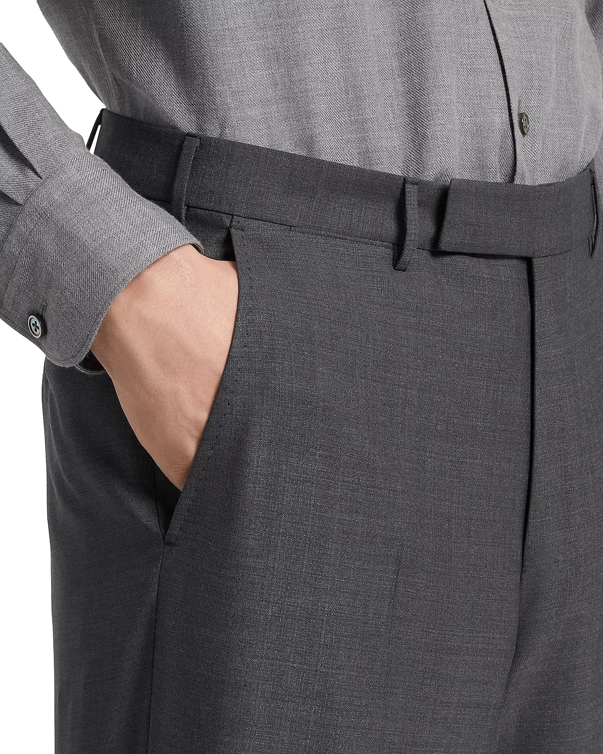 Dark Grey High Performance™ Wool Pants - 5