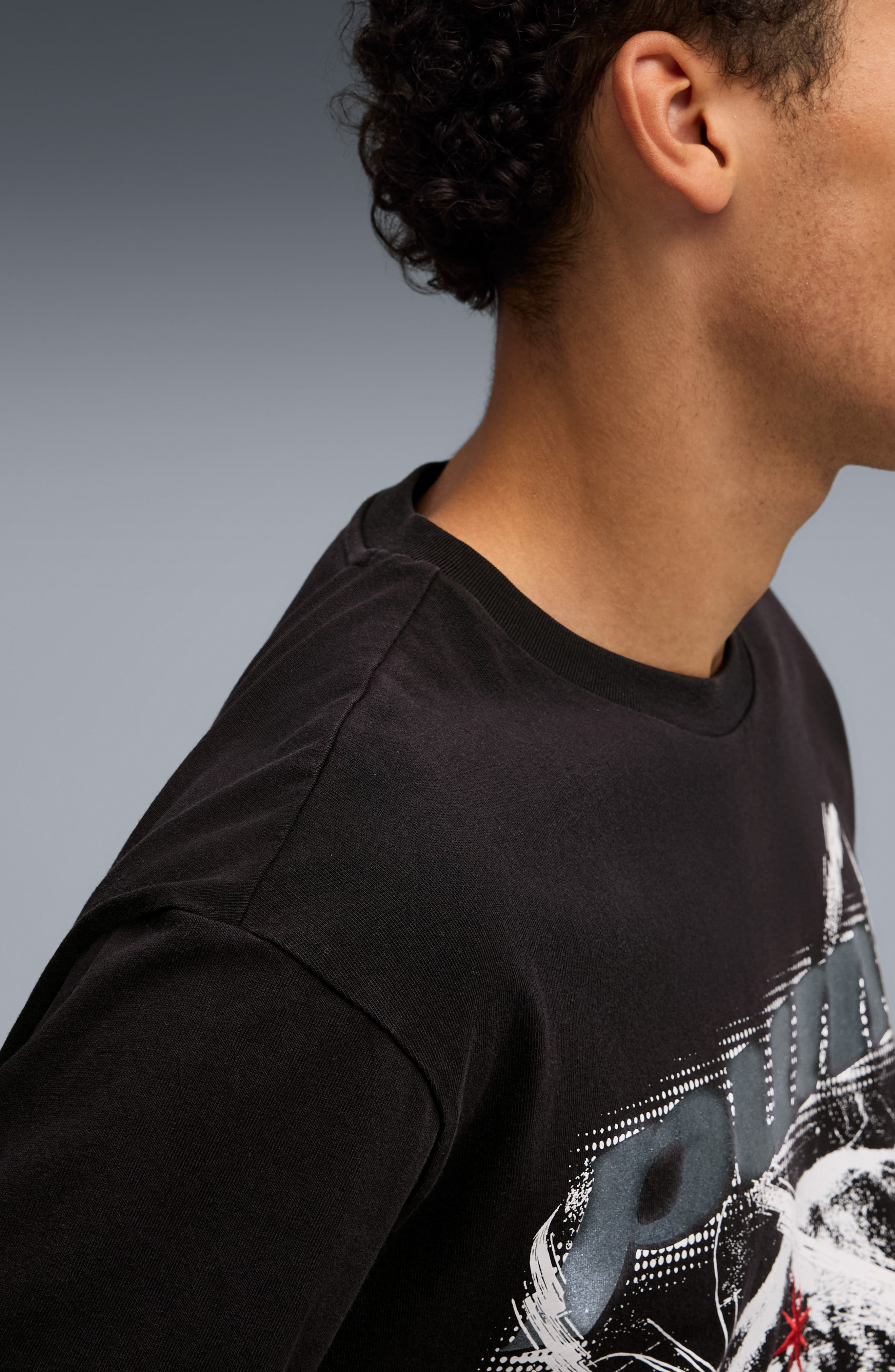 PUMA Tech-X Washed Cotton T-Shirt in Puma Black at Nordstrom - 3
