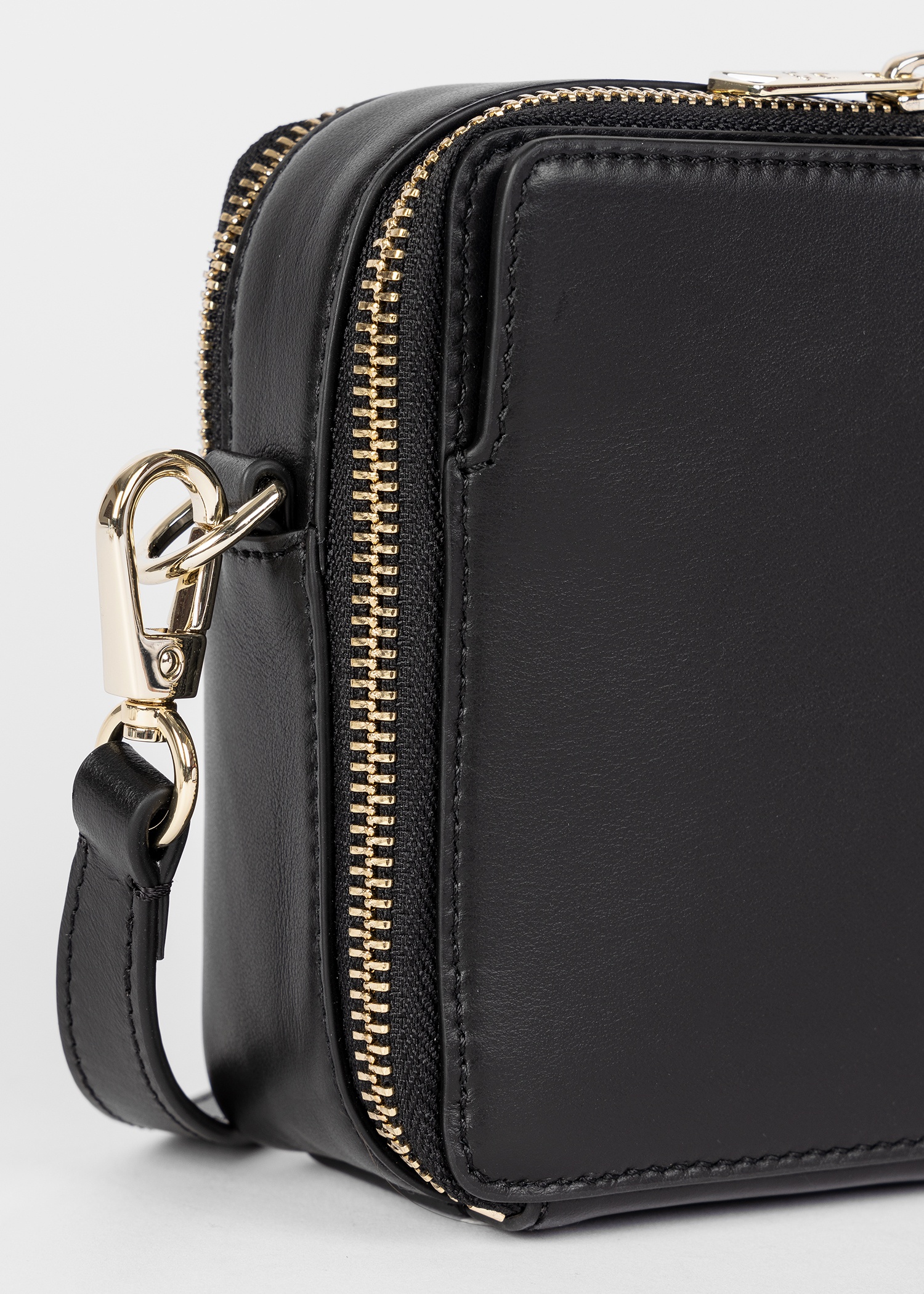 Women's Black Leather 'Signature Stripe' Camera Bag - 3