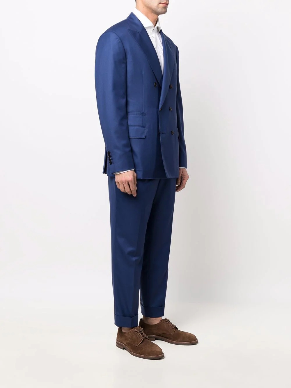 two-piece tailored double-breasted suit - 3