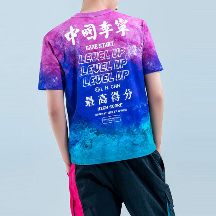 Li-Ning Printing Sports Round Neck Short Sleeve 'Purple Red' AHSQ629-3 - 5