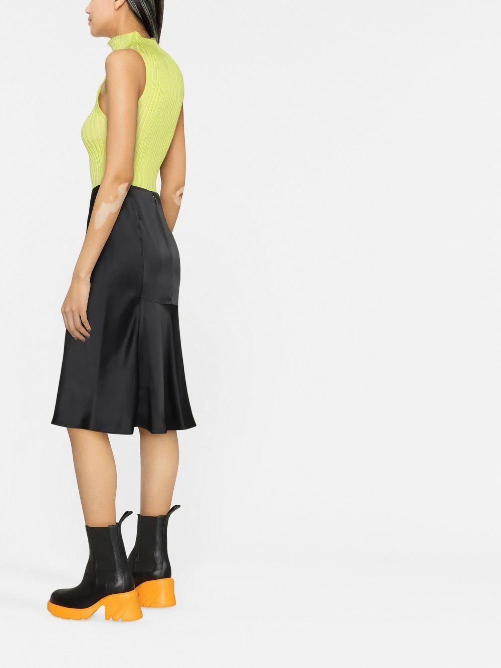 draped midi skirt - 3