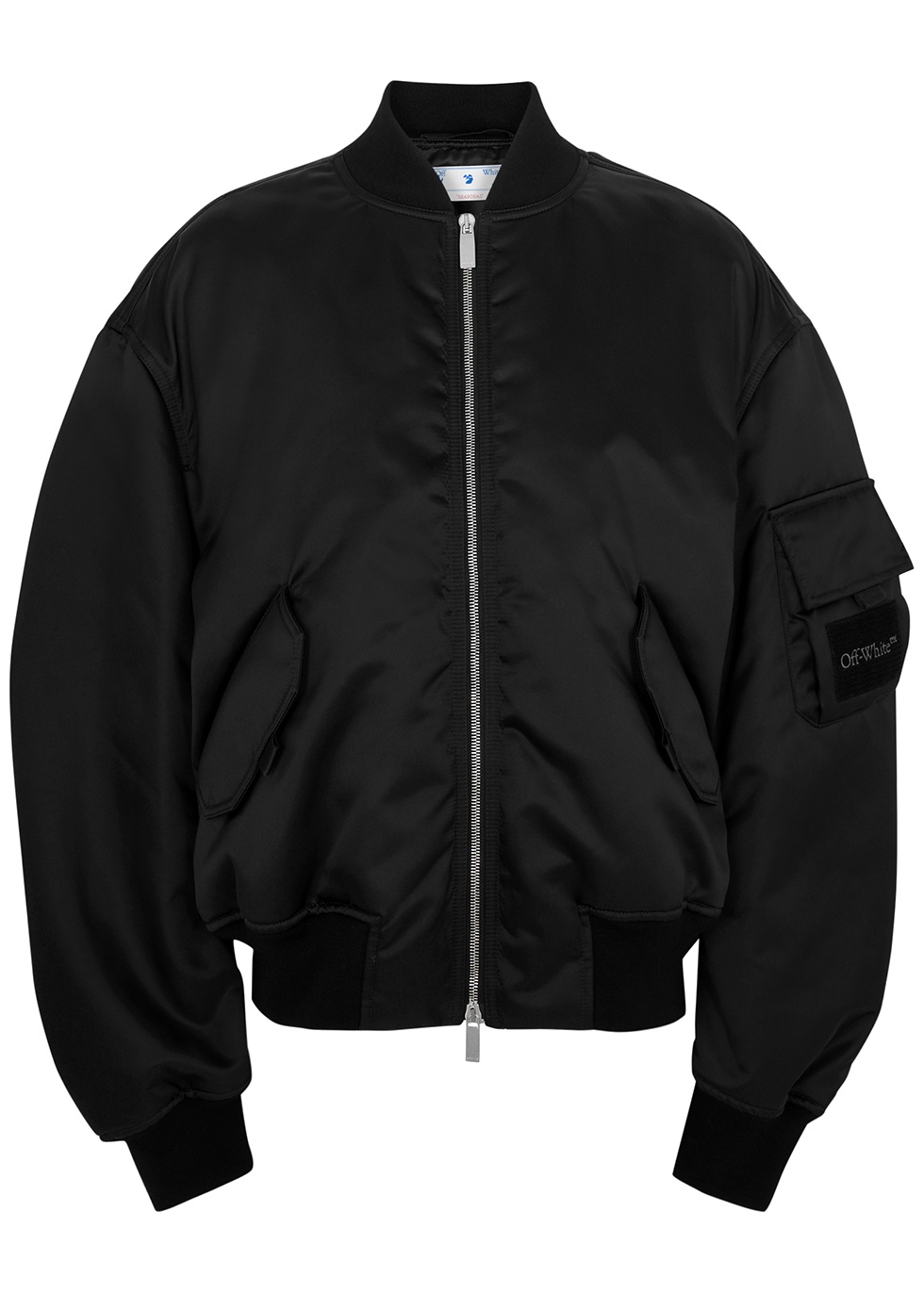 希少 XLsize Off-White 23AW Bomber Jacket 黒 Off-White - Nylon bomber jacket black - The Corner