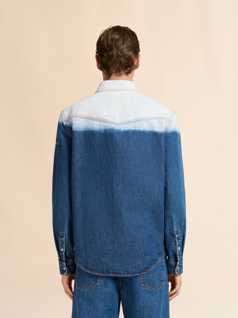 BLUE DENIM SHIRT WITH DEGRADÉ FINISH 3