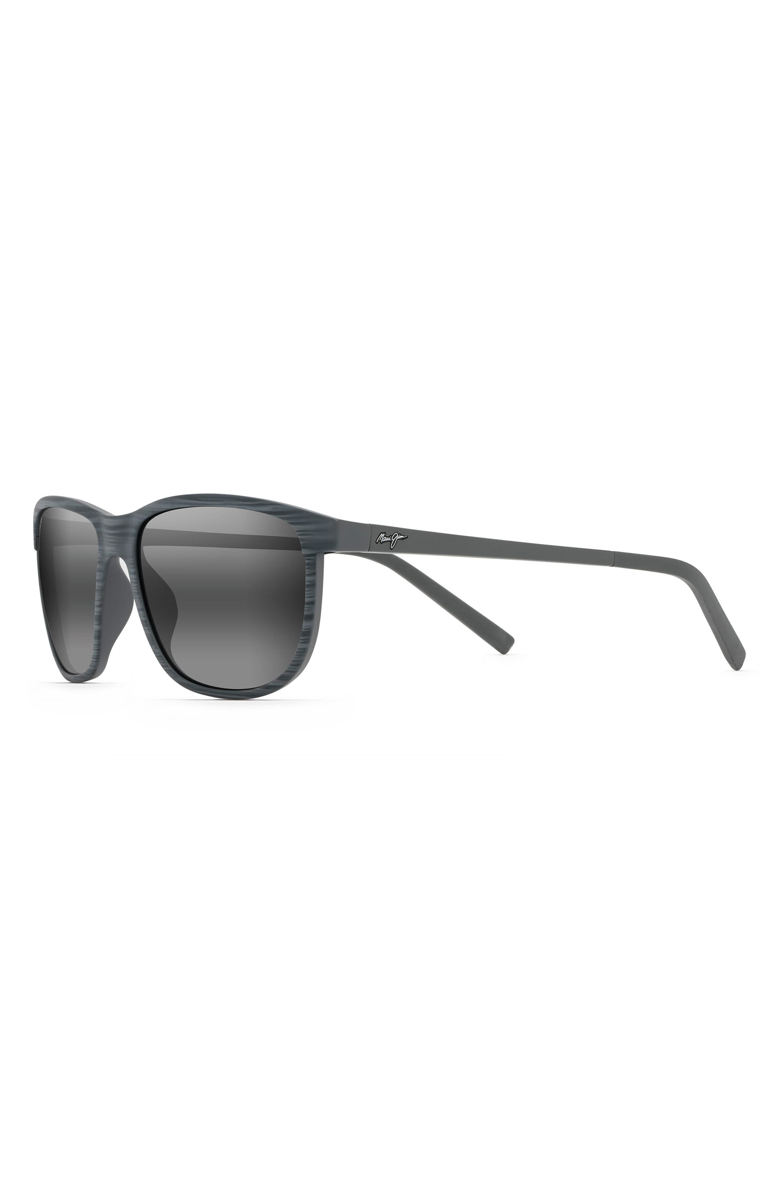 Maui Jim Lele Kawa 58mm Polarized Square Sunglasses in Grey Stripe/Neutral Grey at Nordstrom - 2