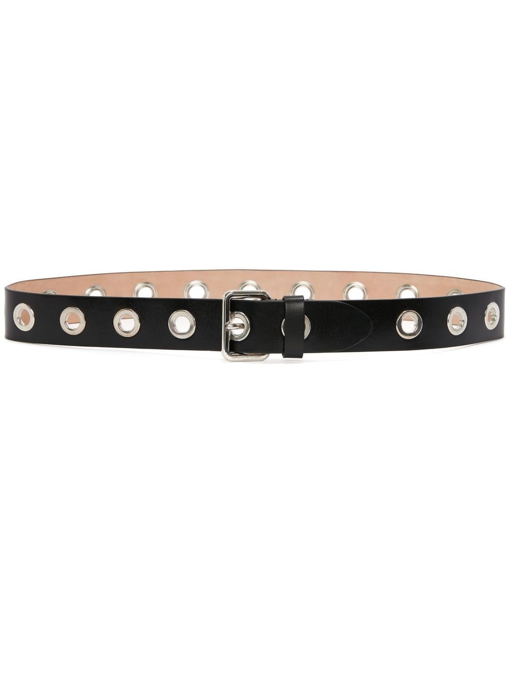eyelets leather belt - 1