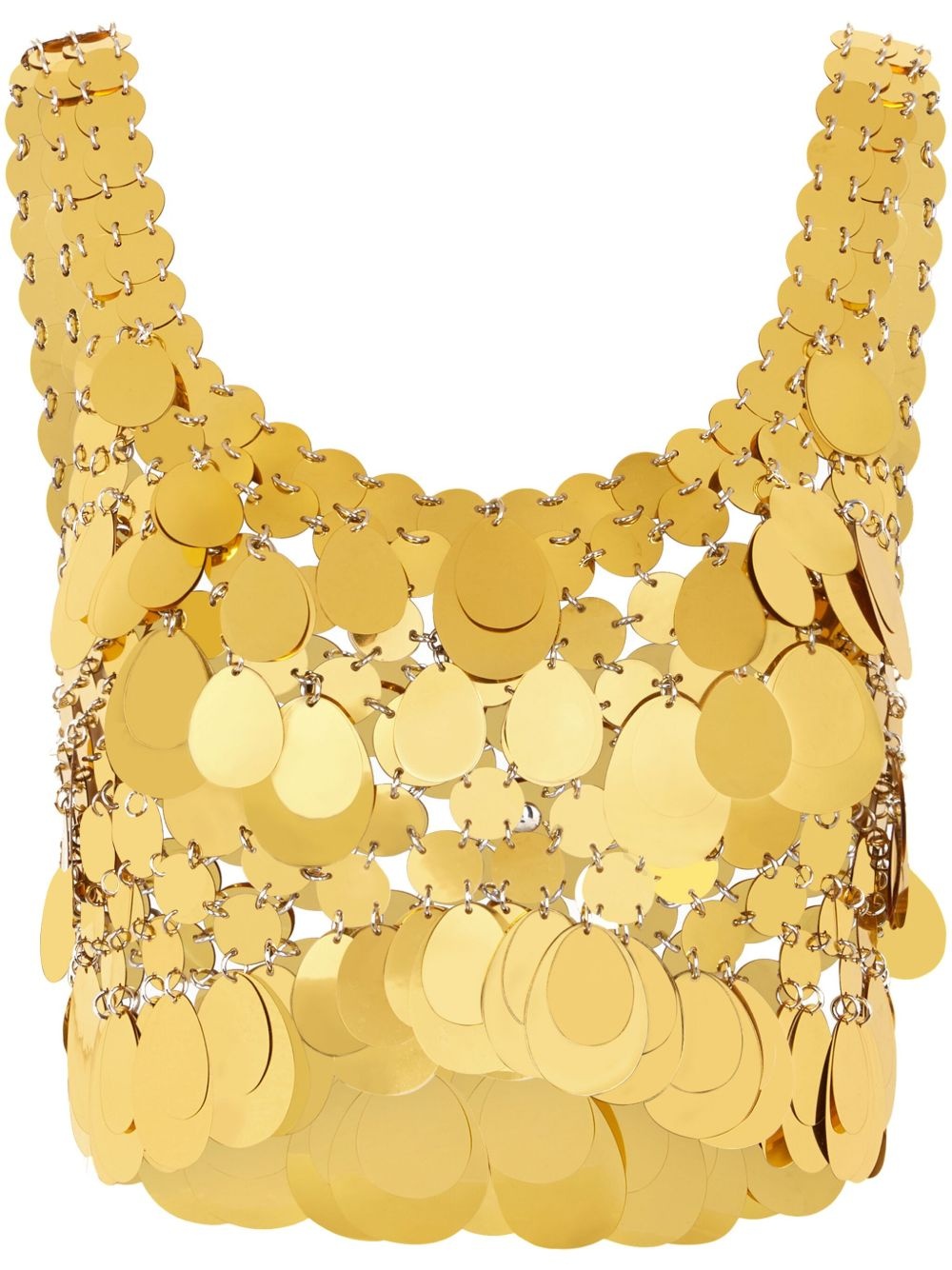 sequinned cropped top - 1