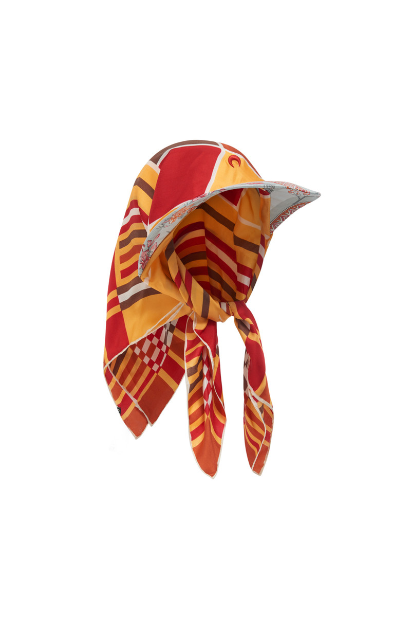 Regenerated Silk Scarves Veiled Cap 6