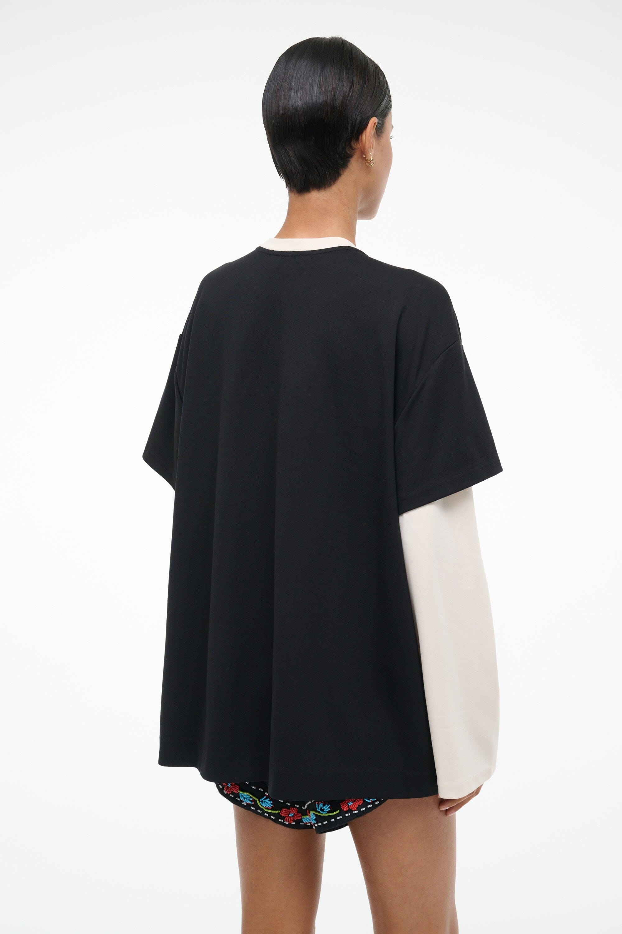 STAUD WILLIAM TEE BLACK/ECRU - 3