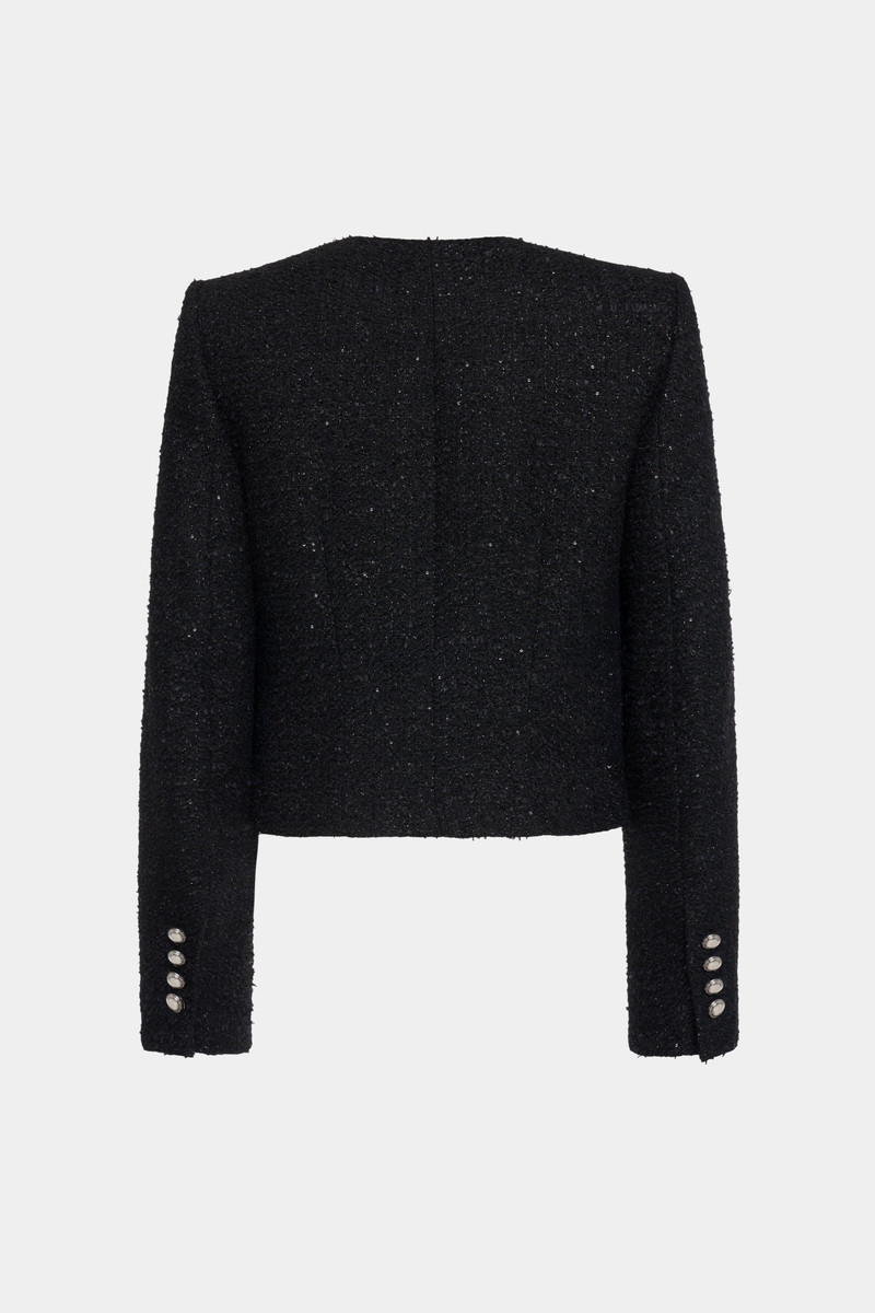 Alessandra Rich SEQUIN TWEED JACKET outlook
