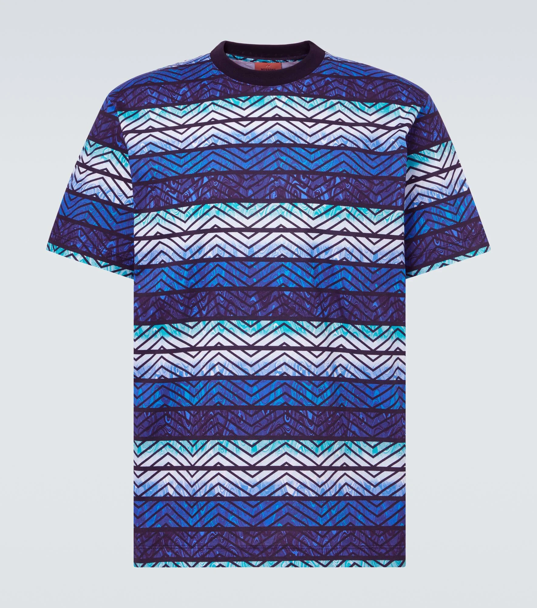Zig Zag cotton jersey T-shirt - 1