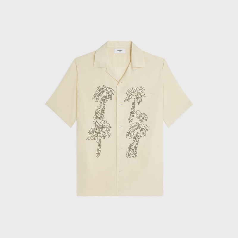 Embroidered Hawaiian shirt in viscose 1