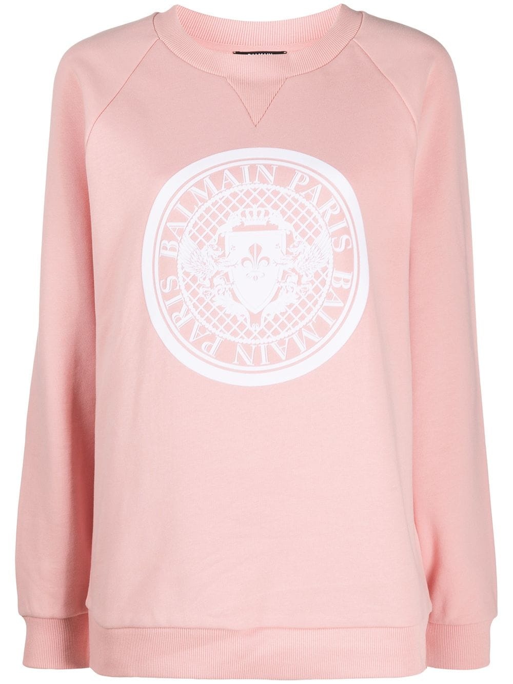 logo print crew neck sweatshirt - 1