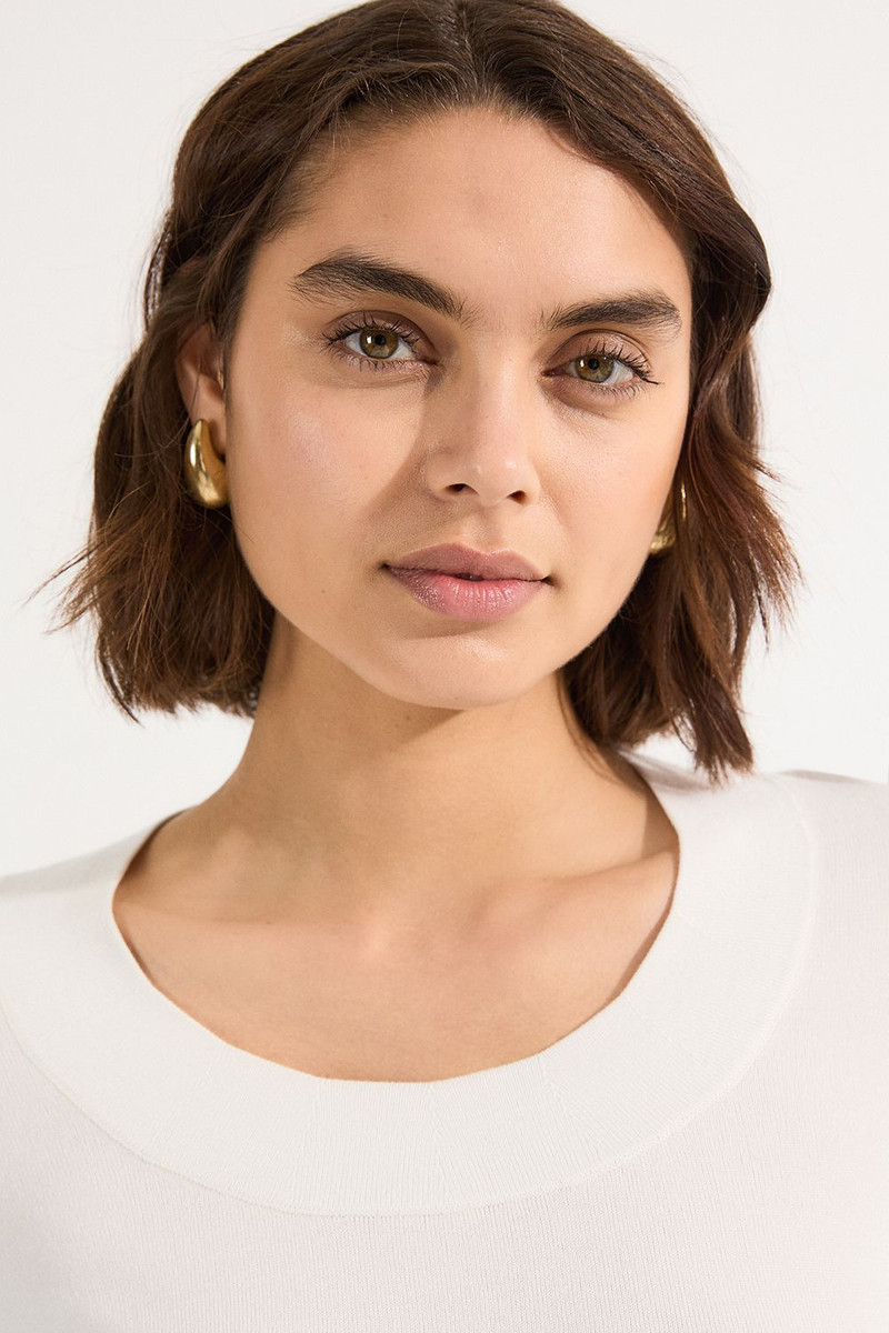 KAREN MILLEN Viscose Blend Long Sleeve Scoop Neck Knitted Top outlook