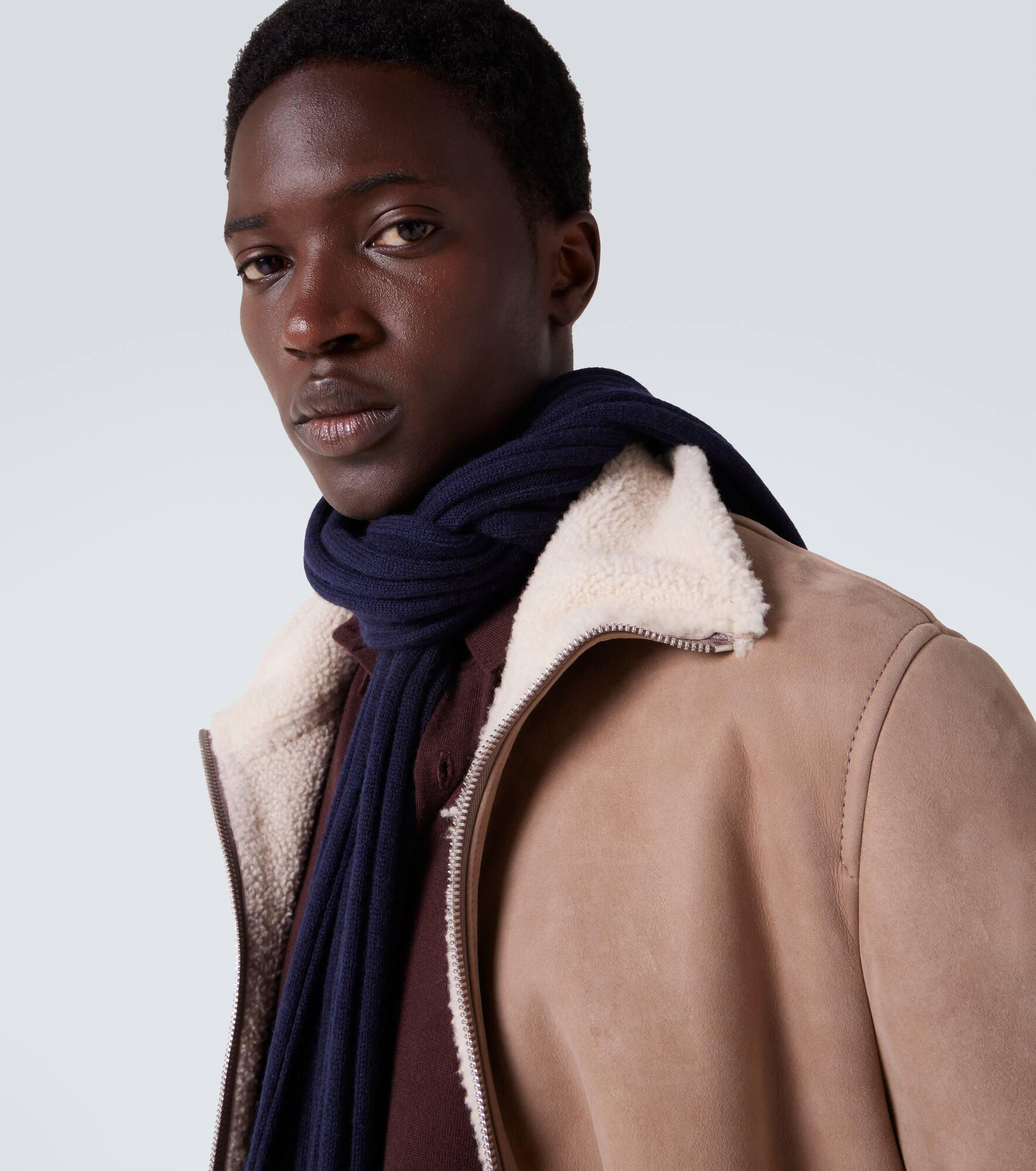 Ribbed-knit cashmere scarf - 2