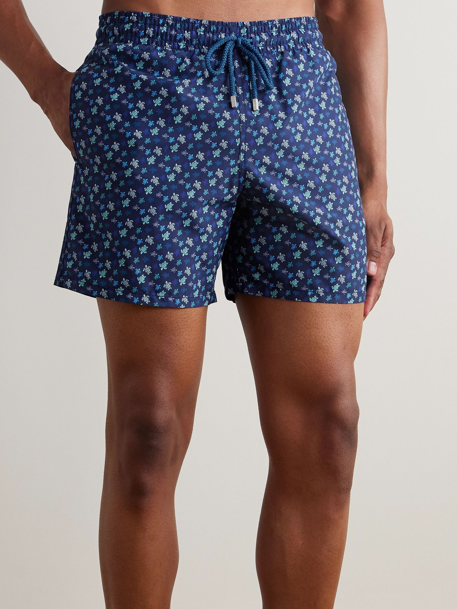 Moorea Straight-Leg Mid-Length Printed Swim Shorts Blue - 2