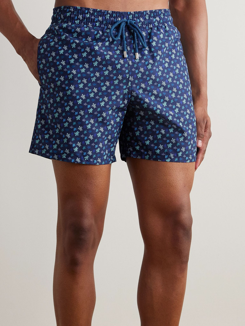 Vilebrequin Moorea Straight-Leg Mid-Length Printed Swim Shorts Blue outlook