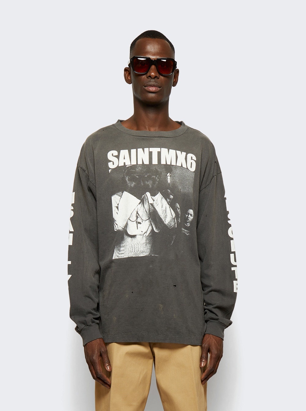 SAINT M×××××× Saint MX6 Long-sleeve Tee Black | REVERSIBLE
