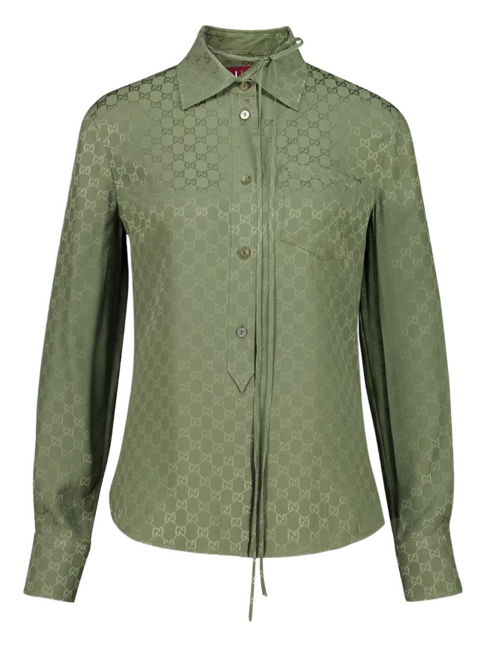 GG jacquard long-sleeve shirt - 1