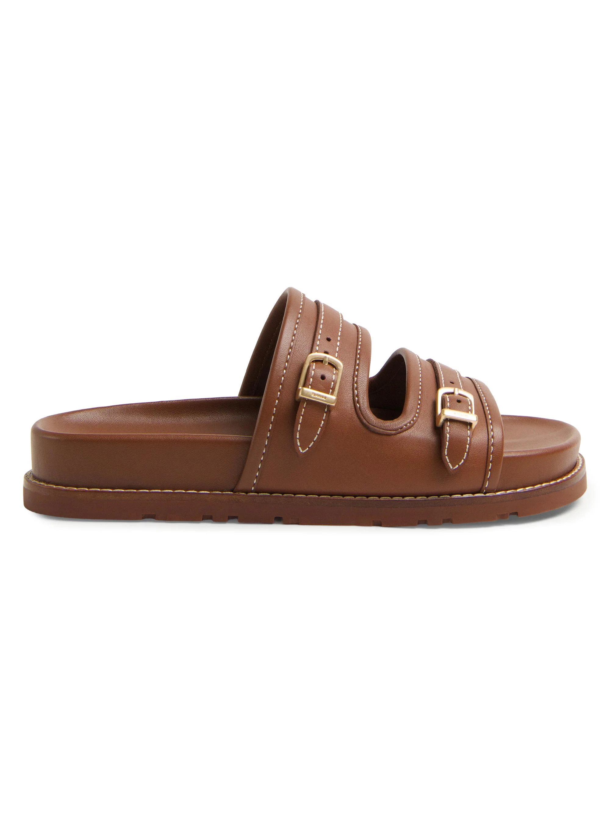 Women's Aura Leather Slide Sandals - Sequoia - 1