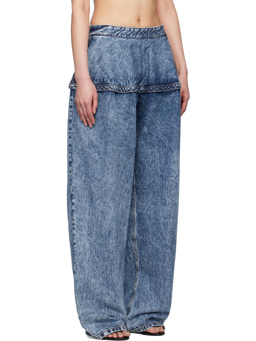 Blue Peplum Jeans - 2