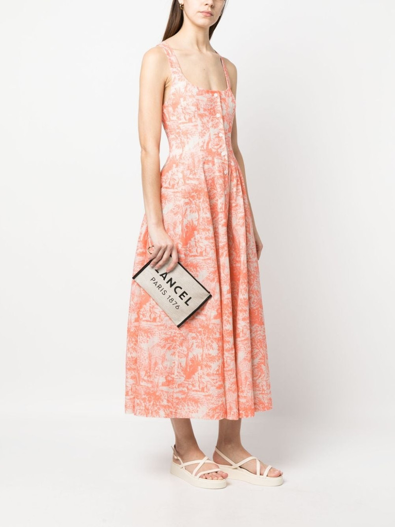 LANCEL logo-print clutch bag outlook