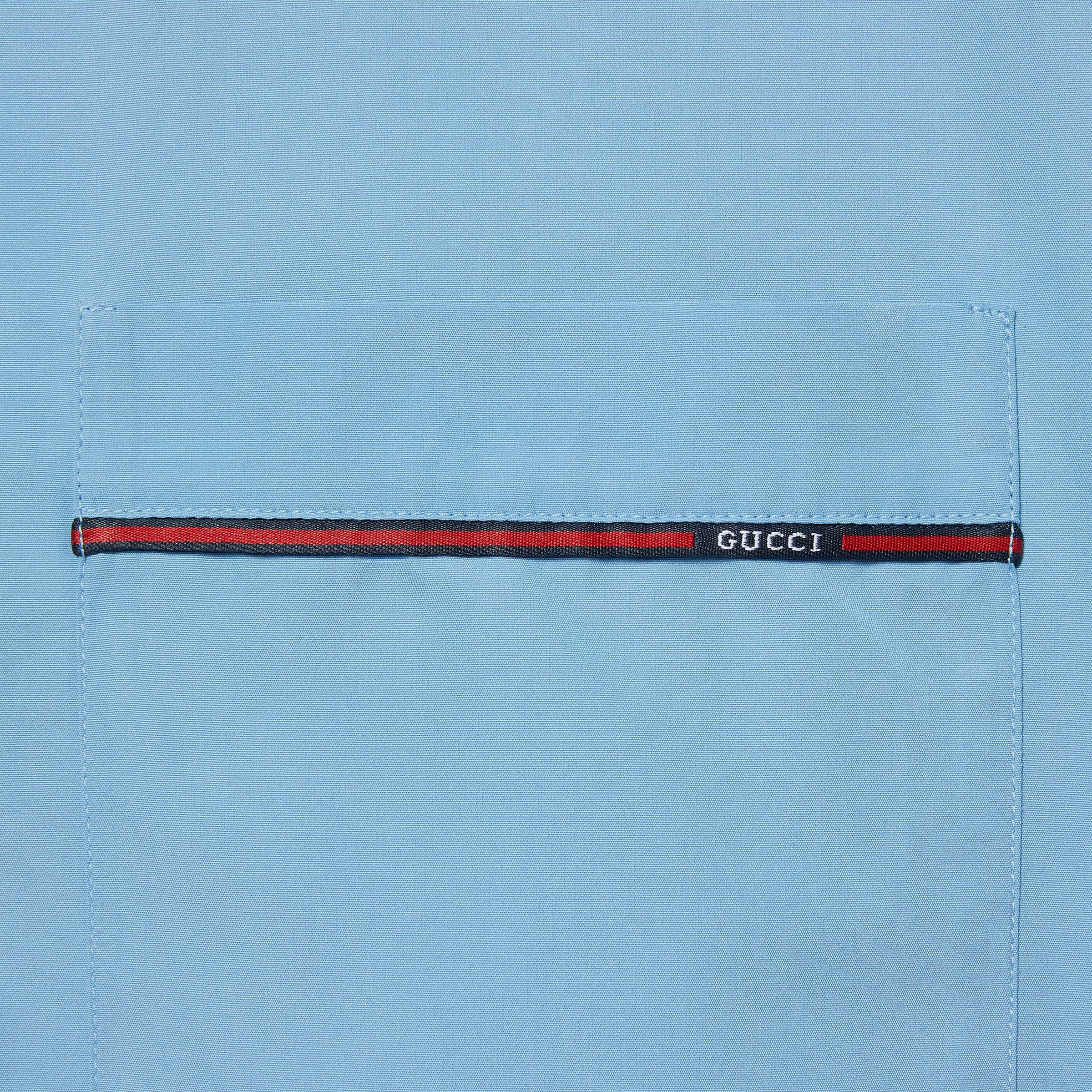 Regular fit cotton shirt with Web - 7
