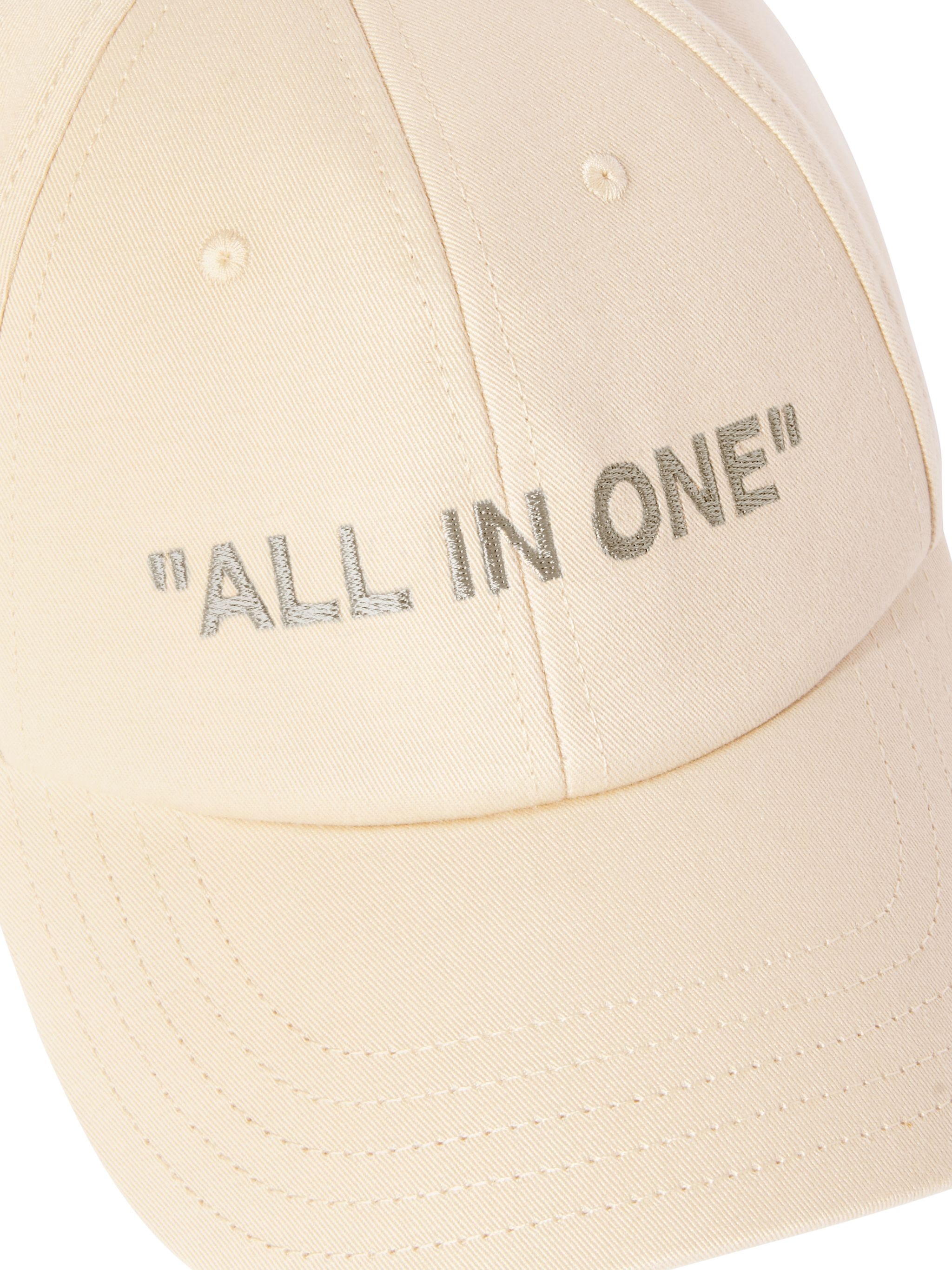 Beige "all In One" Golf Cap - 3