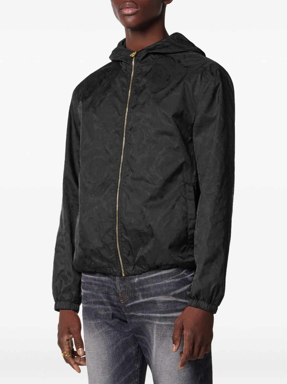 Barocco jacquard windbreaker jacket - 3