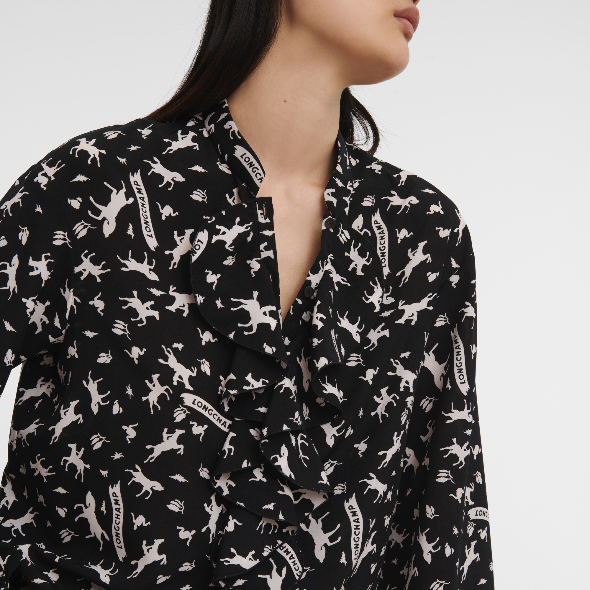 Blouse Black - Crepe - 5