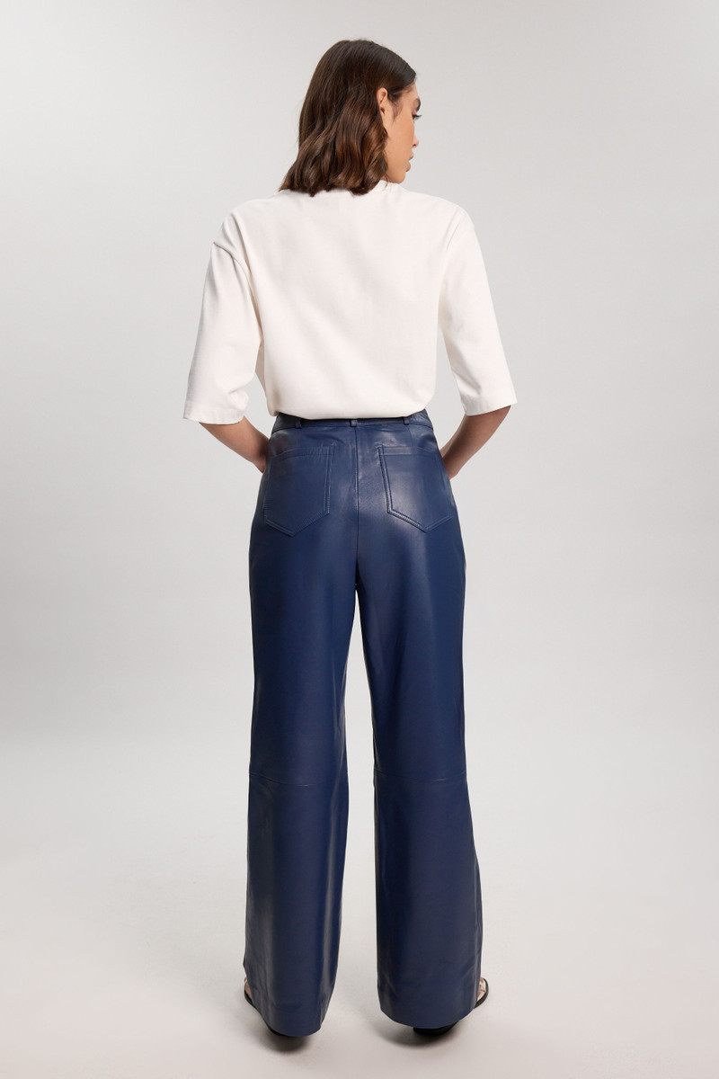 Leather Straight Leg Trouser 3