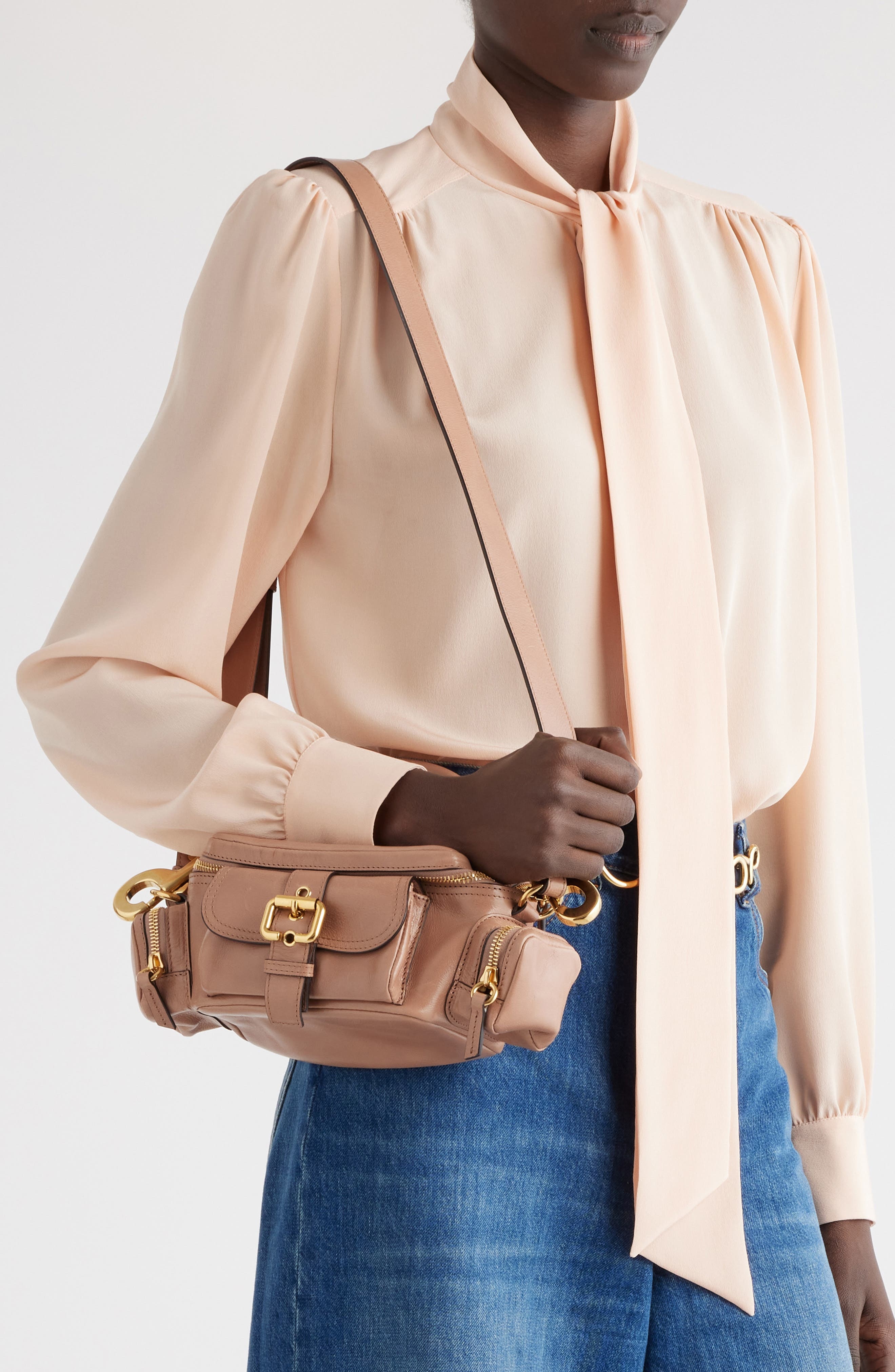 Chloé Small Camera Leather Top Handle Bag in Woodrose at Nordstrom - 2