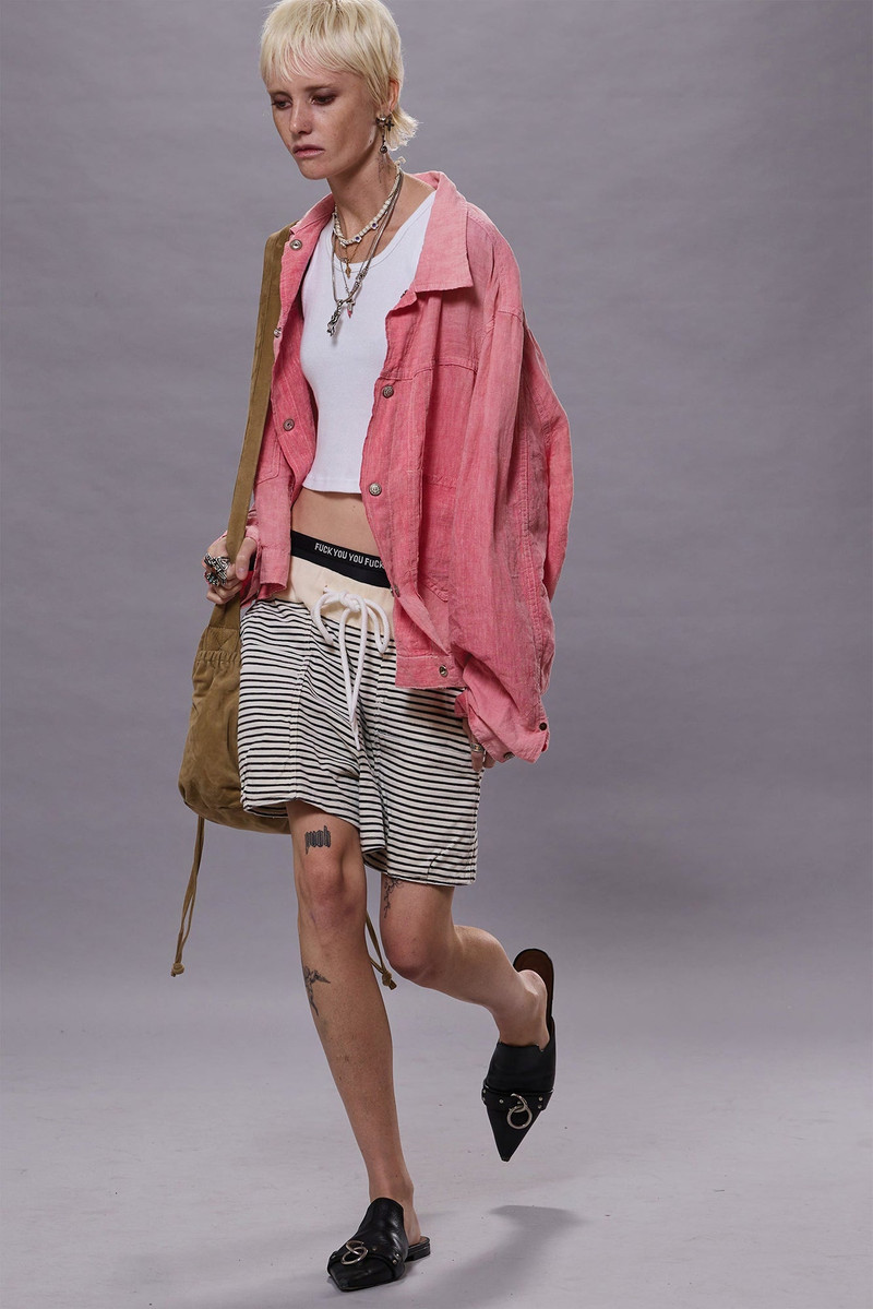 R13 LAYERED POCKET SWEATSHORT outlook