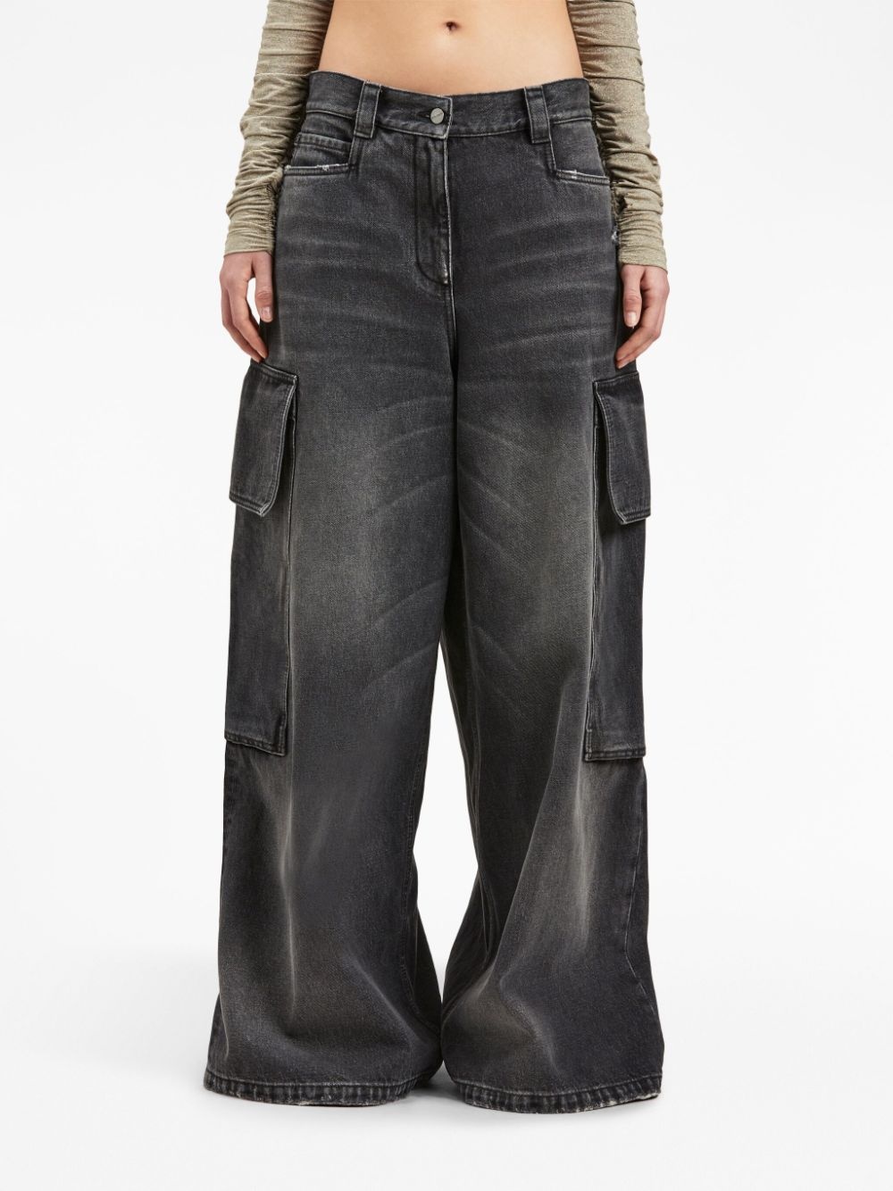low-rise wide-leg jeans - 3