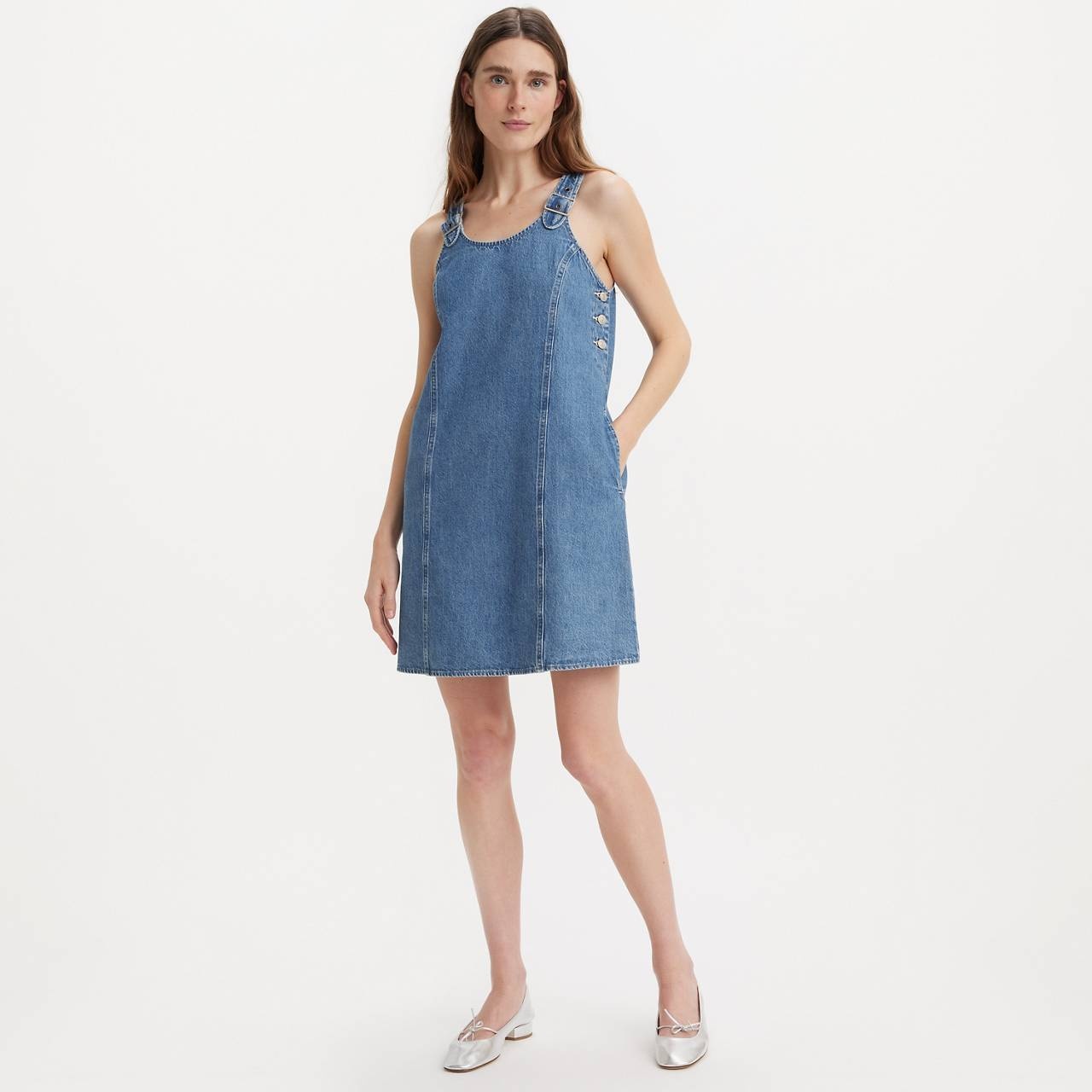 ALY DENIM JUMPER DRESS - 2