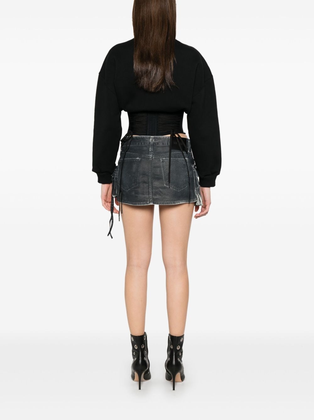 laced corset sweatshirt - 4