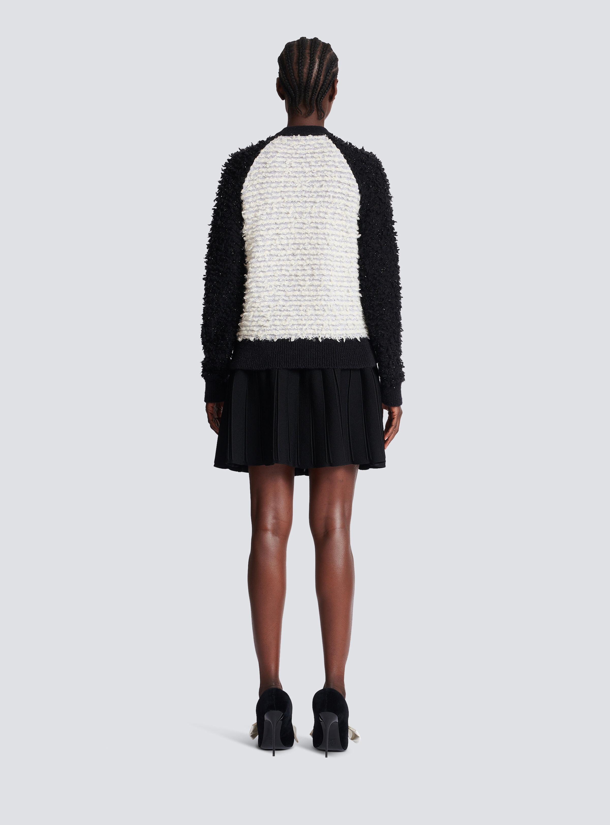 Lurex textured tweed jumper - 4