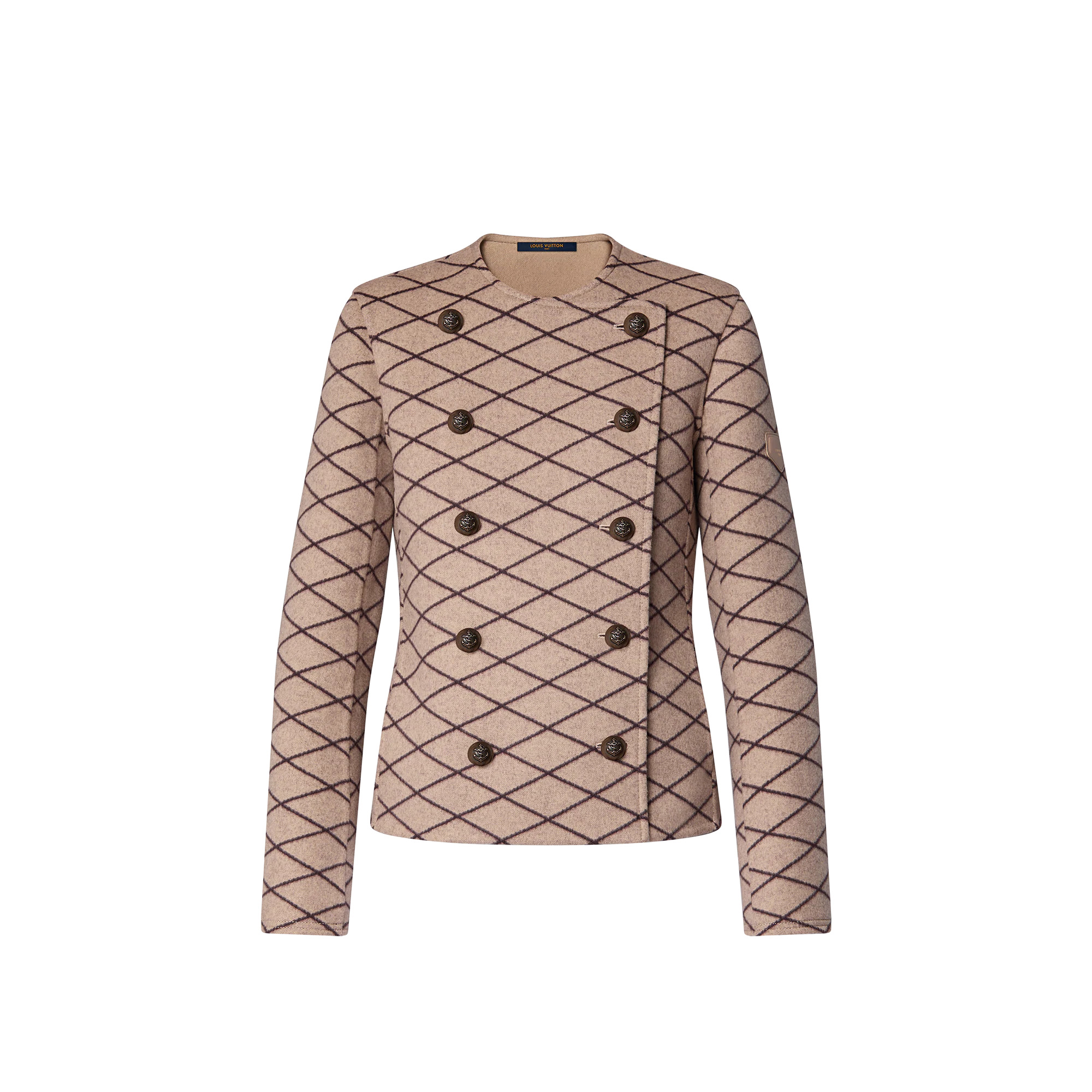 Double-Breasted Malletage Jacquard Jacket - 1