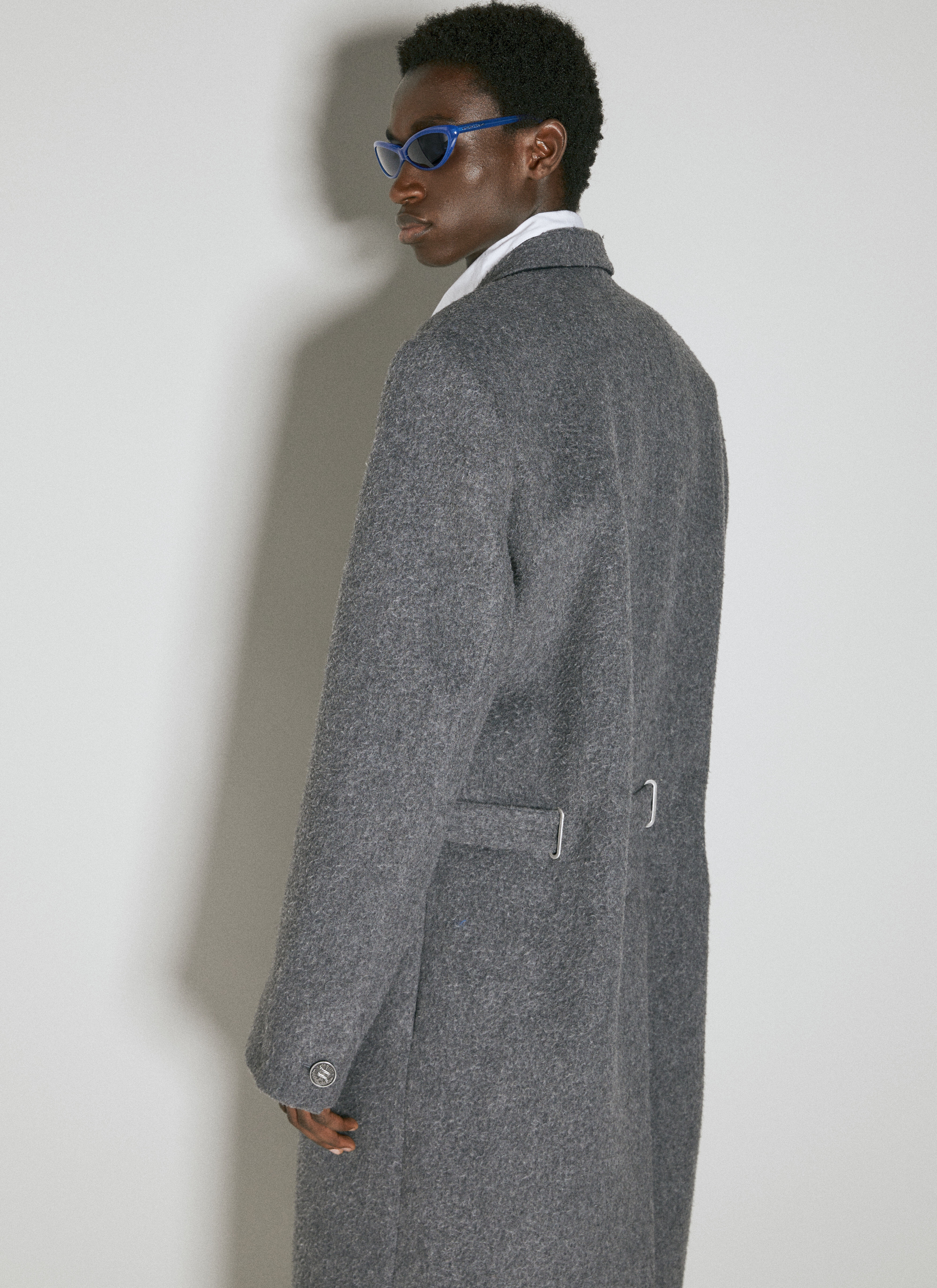 Y/Project Y Belt Brushed Wool Coat | lncc | REVERSIBLE