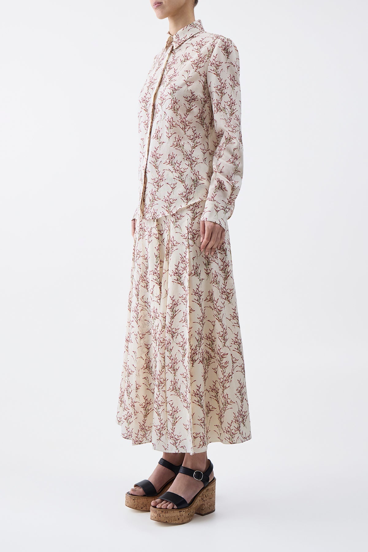 Henri Blouse in Ivory Multi Wool - 3