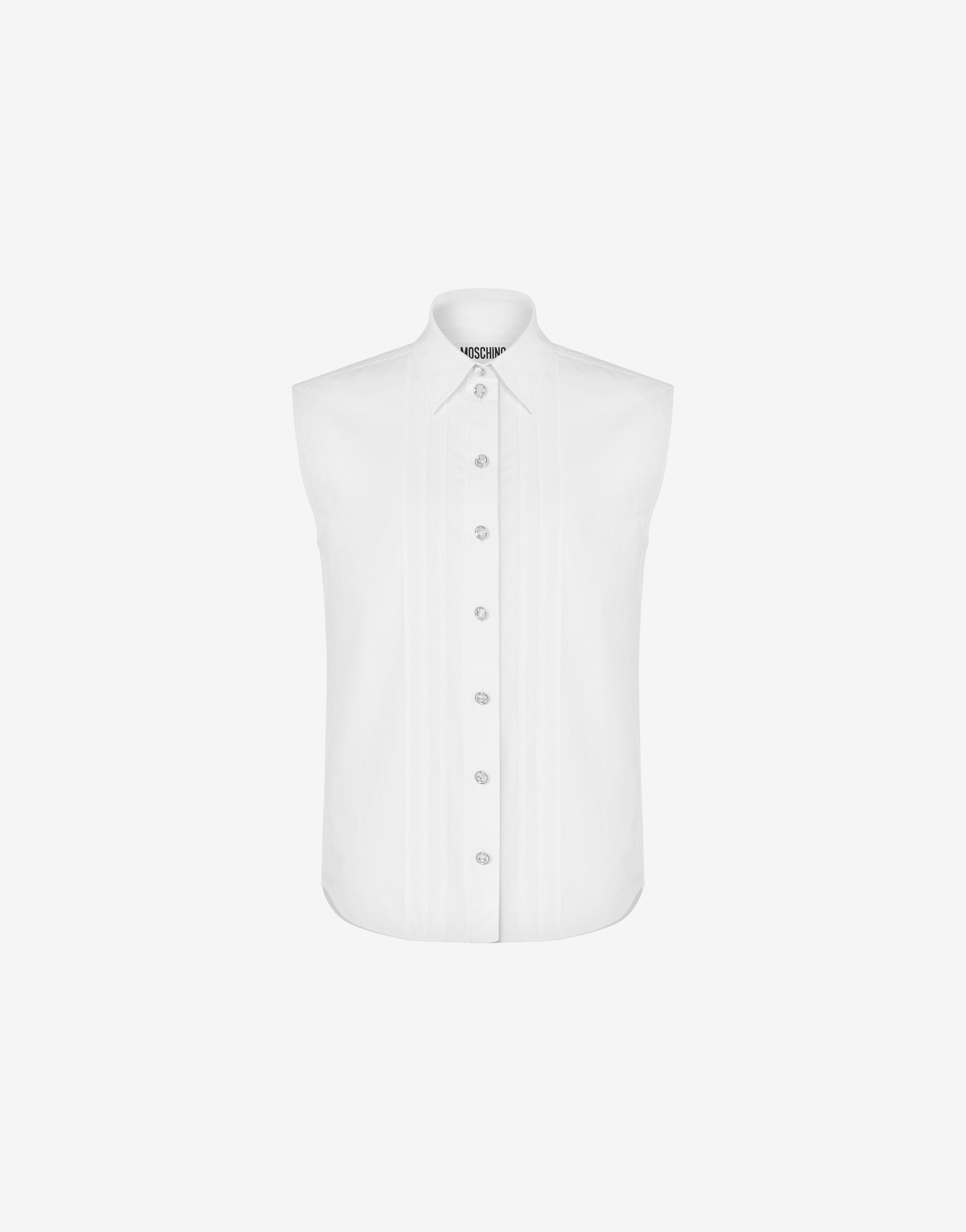 JEWELED BUTTONS POPLIN TOP - 1