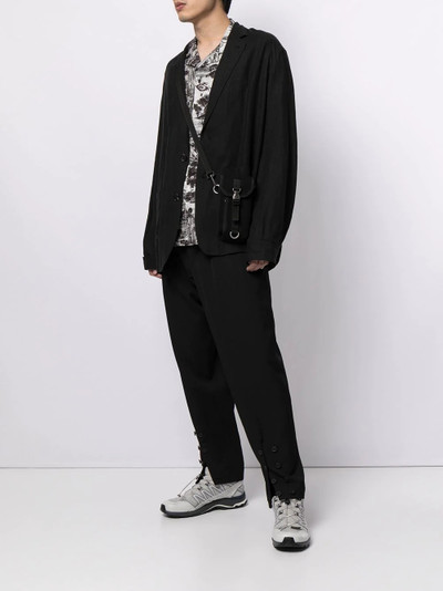 Yohji Yamamoto dropped crotch wool trousers outlook