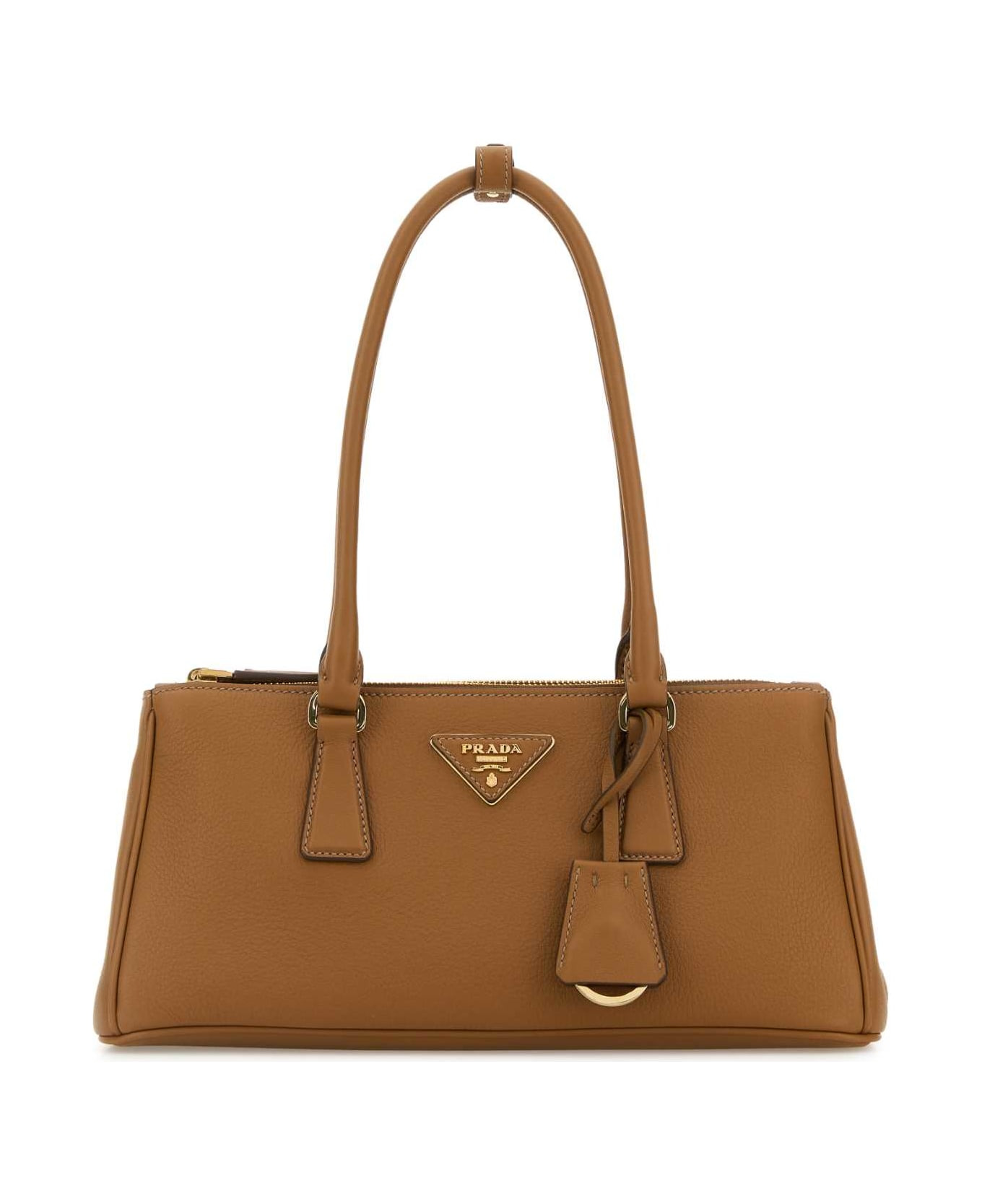 Camel Leather Shoulder Bag - 1