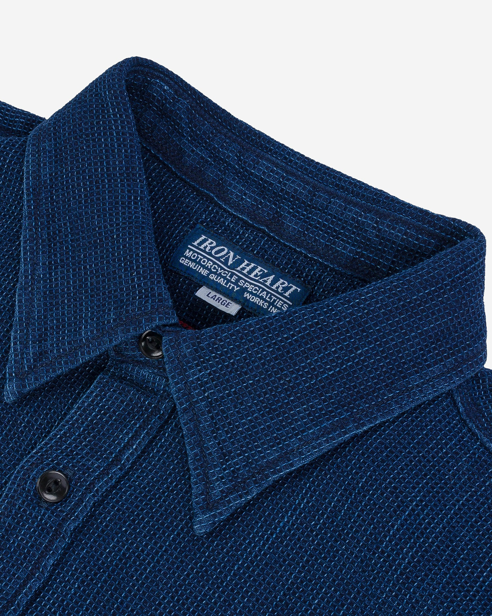 IHSH-96-IND Waffle Work Shirt - Indigo - 5
