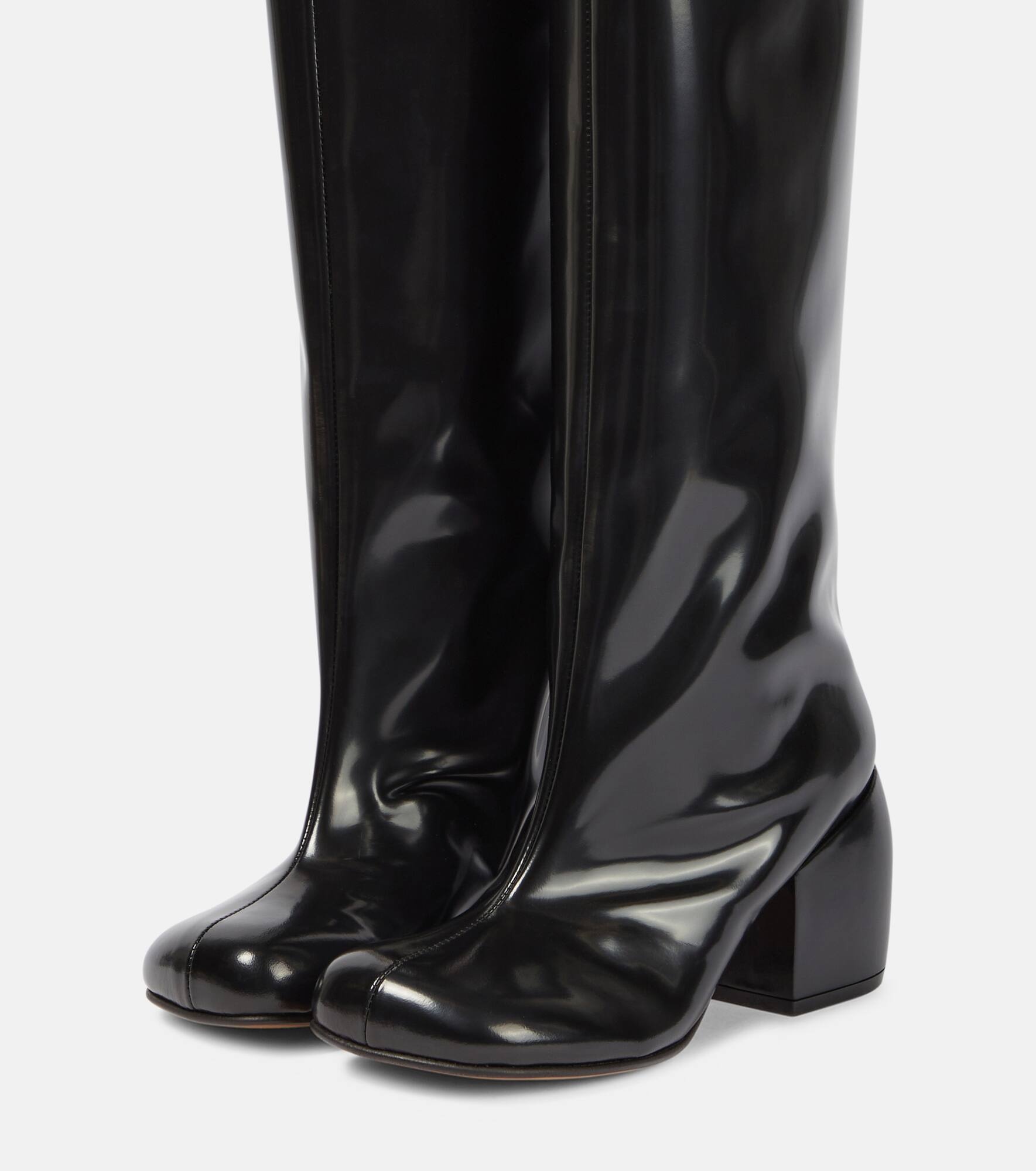 Leather knee-high boots - 5