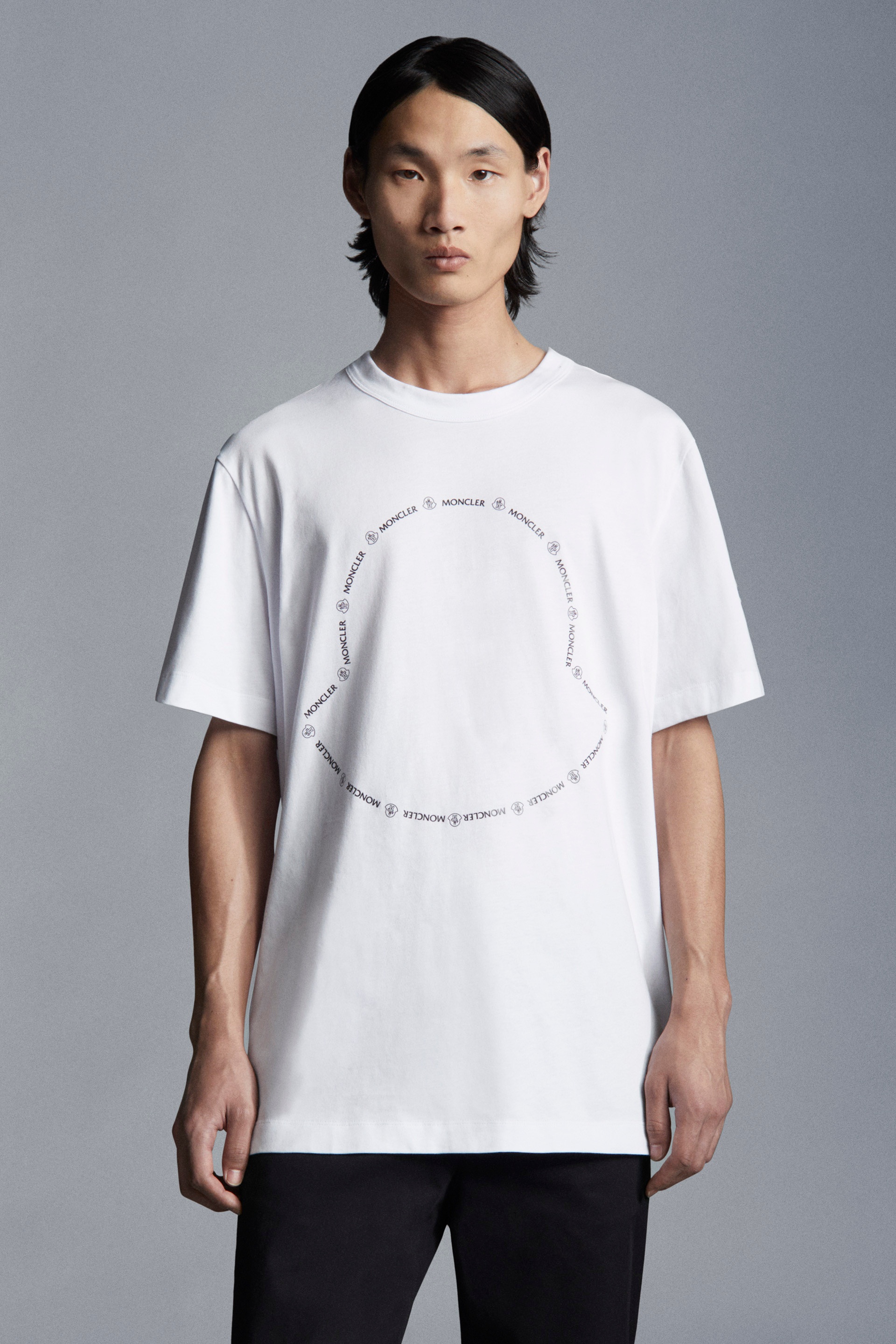 Moncler Logo Outline T-Shirt | REVERSIBLE