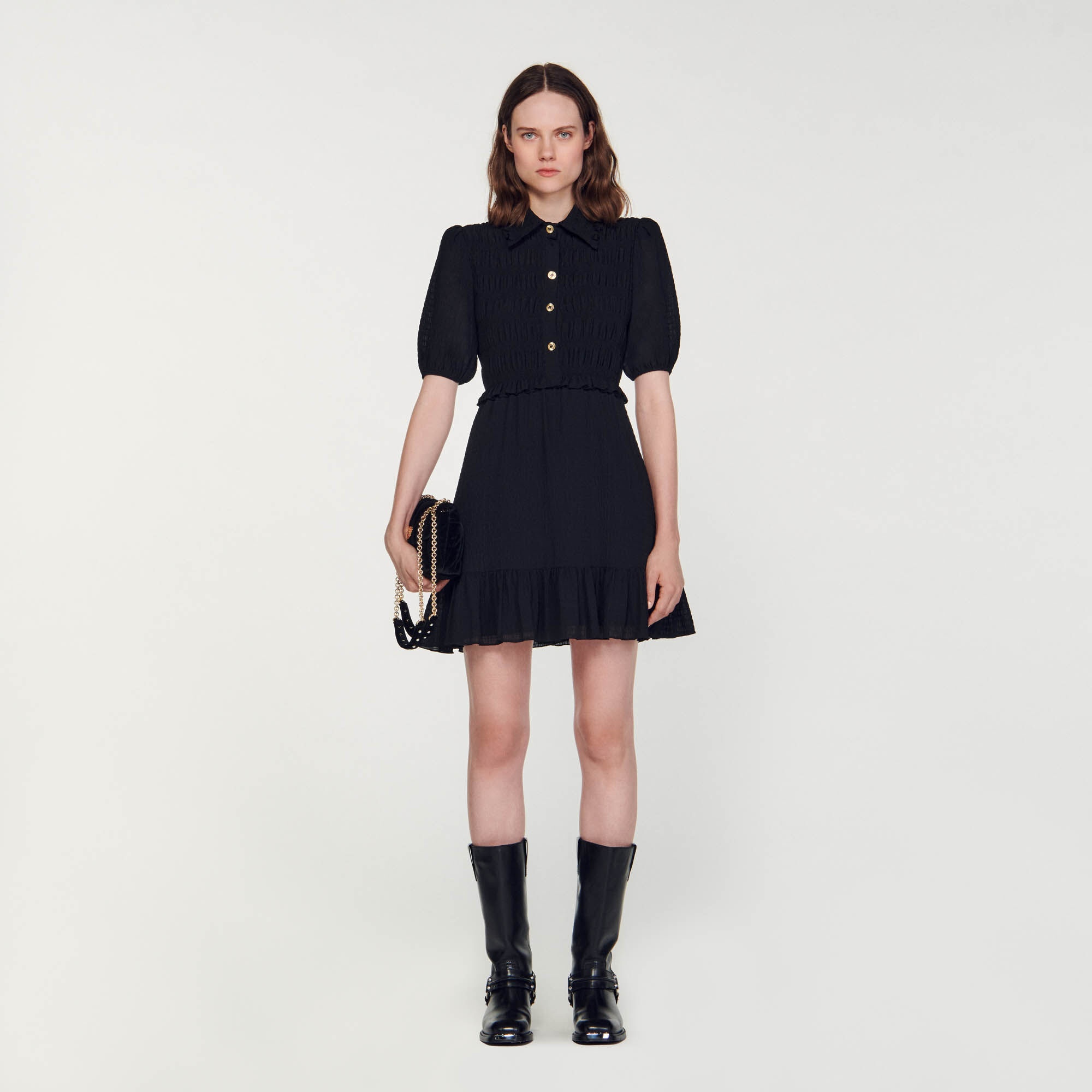 SHORT SMOCKED DRESS - 2